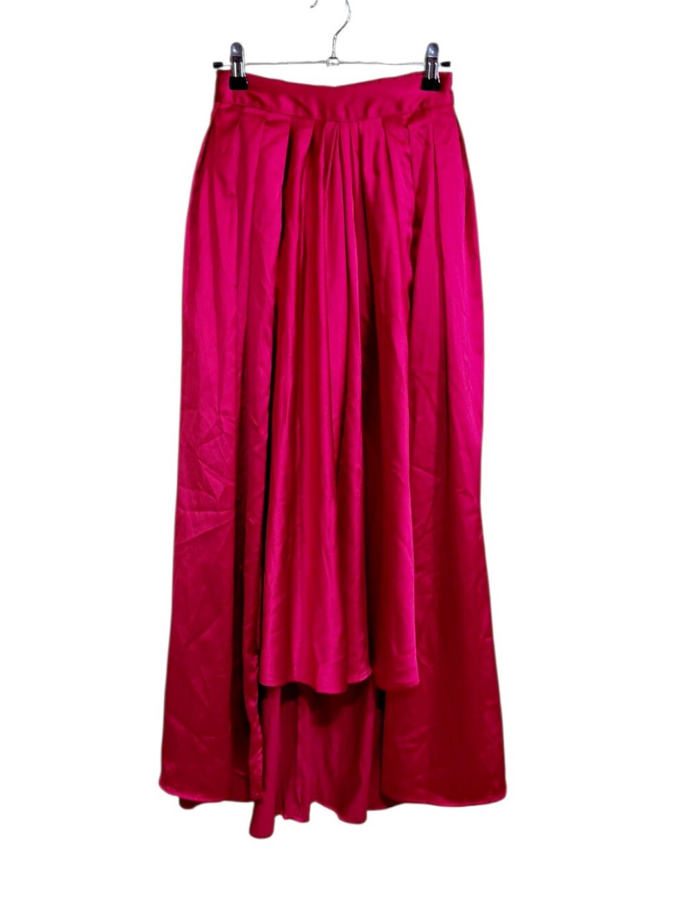 Elegant High-Low Maxi Skirt in Fuchsia